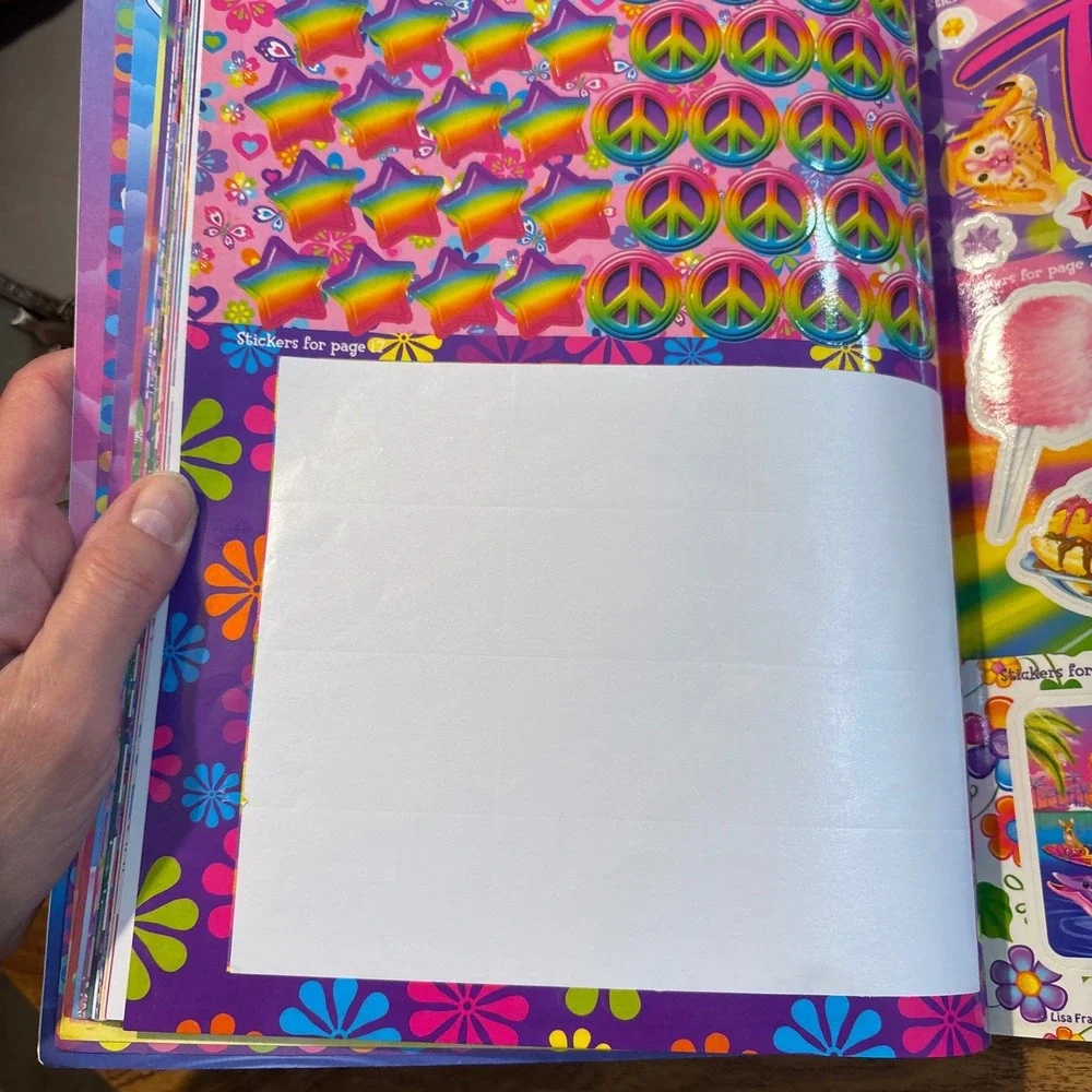 Lisa Frank Giant Sticker Activity Book 500+ Stickers‎ Bendon 2012 *see photos